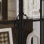 Vitrine 70,9 "en verre noir avec éclairage DEL