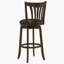 Chaise de bar pivotante en cerisier foncé