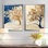 «Winter Maple Tree Essence I», décoration murale florale, art mural traditionnel 2 pièces