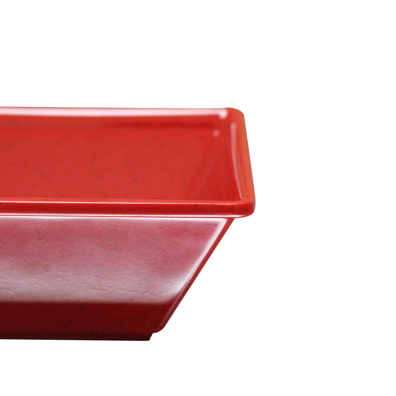 Passion 8 Oz. Square Melamine Cereal Bowl, Red
