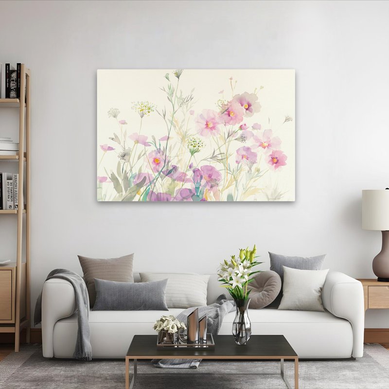Cosmos et fleurs Queen Annes, dentelle et art cosmos, H 40 po x l 60 po