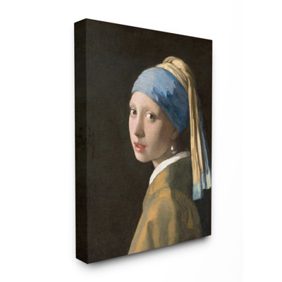 «Vermeer Girl with a Pearl Earle Classical Portrait» par Johannes Vermeer, reproduction d'art