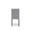 Ensemble repas 5 pièces pour 4 personnes comprenant une table de salle à manger rectangulaire en bois rustique et 4 chaises de salle à manger Parson en tissu gris, noyer antique-421148735-487416886-487416884