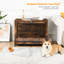 Caisse pour animal à double porte avec entrée verrouillable et plateau coulissant-290467083-329167902