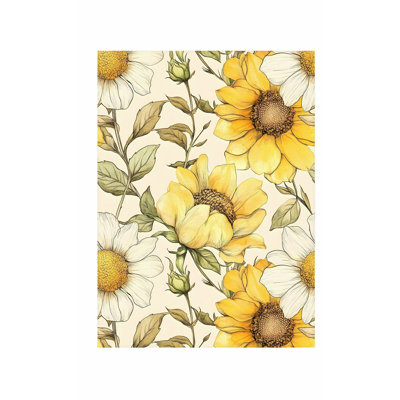 «Floral Dreaming of Sunflowers II Cottage», reproduction d'art non encadrée