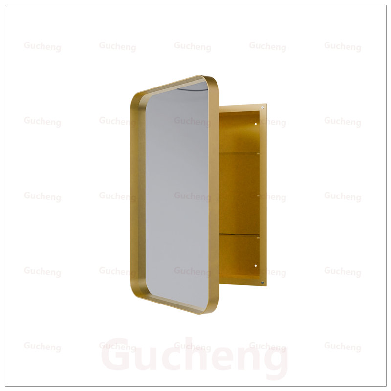 Pharmacie à cadre en métal durable avec miroir et tablettes réglables pour le rangement et la commodité de la salle de bain