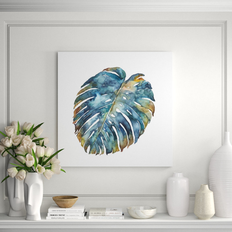 Simple Leaf IV Painting by Beverly Fuller, 36" H x 36" W x 1.5" D, Image Brush Gel