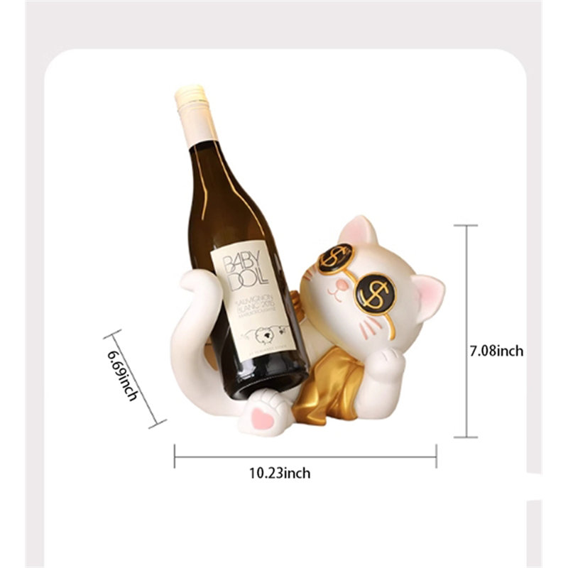 Support à vin de table Kahlea, Or, H 7,08 po x l 10,23 po x P 6,69 po