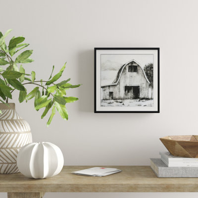 «Black and White Barn II», reproduction d'art