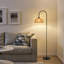 Lampe sur pied en rotin arqué 62 po Aarzo-1085877870