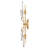 Fredrick Ramond Amira Two-Light Wall Sconce w/ Clear Pressed Glass Leaves