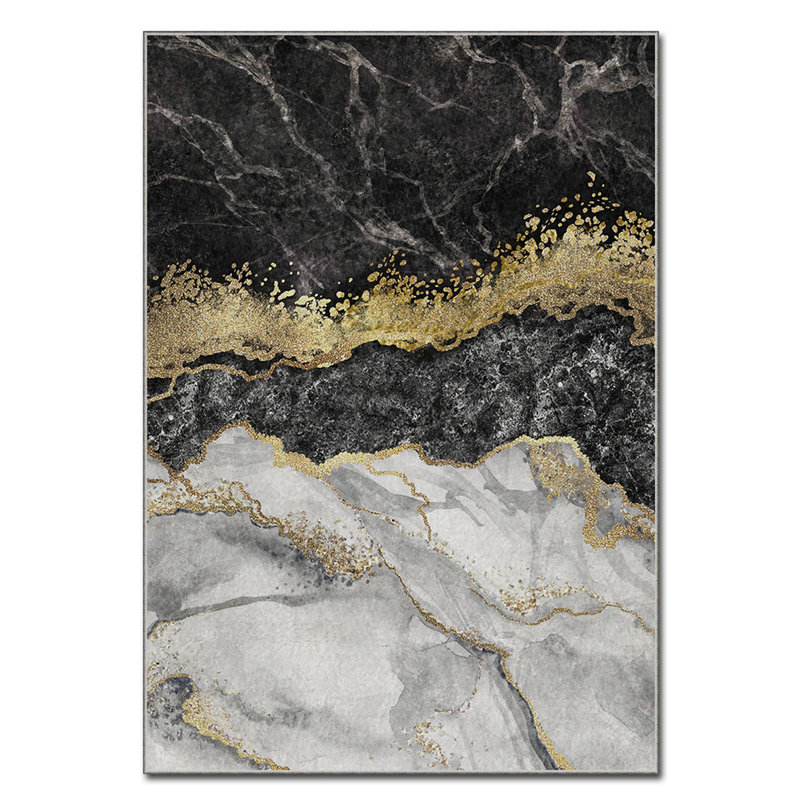 Luxurious Area Rug, 100% Polyester, 5.9 x 9.2 Feet | 740 g/m² Weight, Non-Slip Felt Dot Underside, Easy Clean Velvet Fabric, 0.08 in Pile Height | Machine Washable, Perfect for Living Room & Bedroom Décor