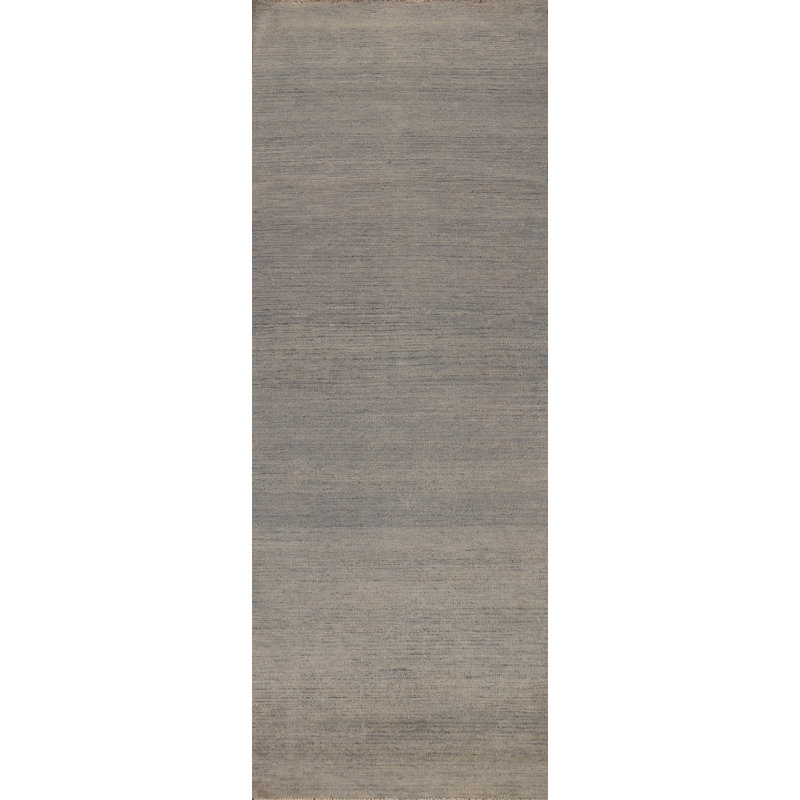Striped Wool Gabbeh Oriental Runner Rug 3x9