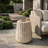 Outdoor Cleme Carved Side Table