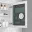 Armoire à pharmacie avec miroir à bords biseautés, porte à ouverture sur la droite et porte sans cadre l 24 po x H 30 po-185026445