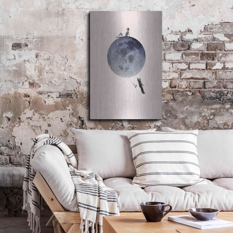 «Moon Jump» par Design Fabrikken, art mural en métal, H 36 po x l 24 po