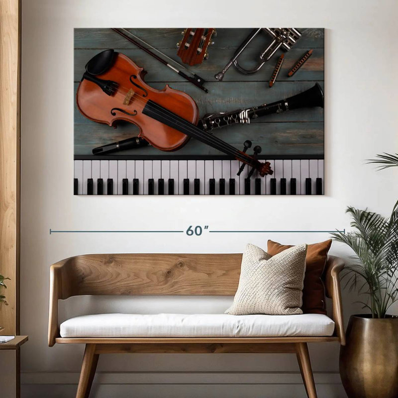 Abarca Various Musical Instruments, 34" H x 51" W