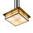 18" Square Hyde Park "T" Mission Pendant