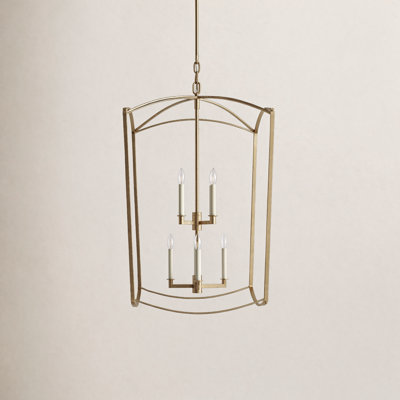 Olive 3-Light Metal Dimmable Lantern Chandelier