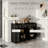 Kitchen Storage Sideboard With Barn Style Doors, Drawers Buffet Cabinet-575384930