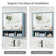 Armoire à pharmacie lumineuse à DEL avec miroir et désembueur, rangement mural avec tablette réglable et portes pour la salle de bain, la salle de lavage ou le salon