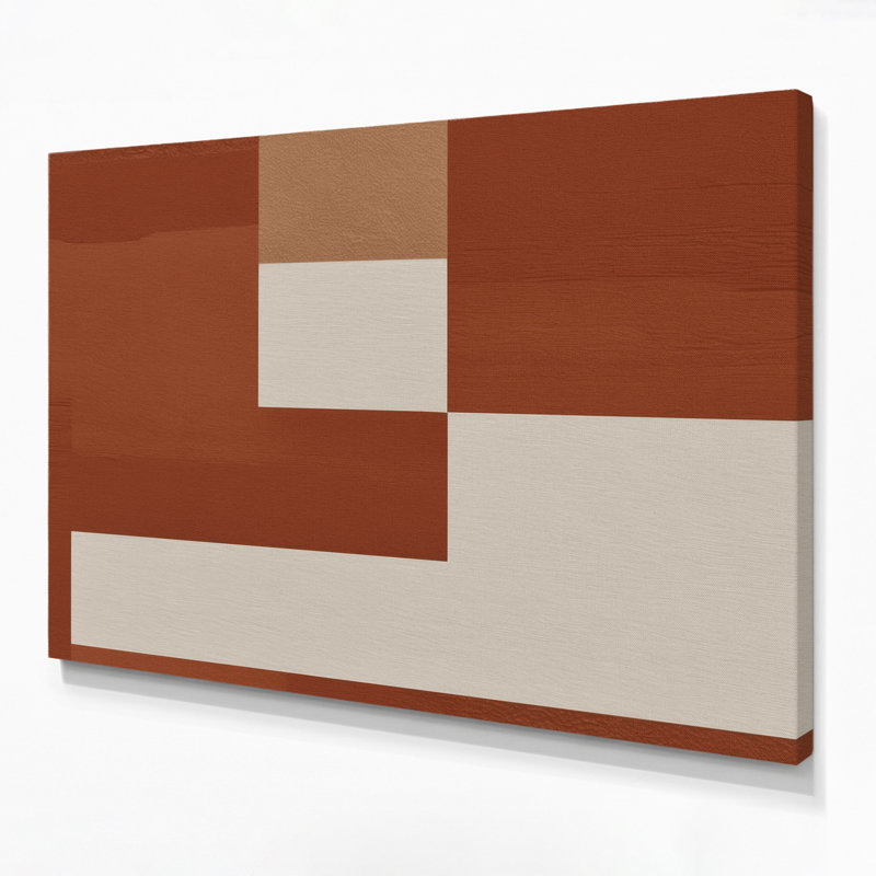Minimalisme 59, art mural sur toile brune, H 12 po x l 18 po