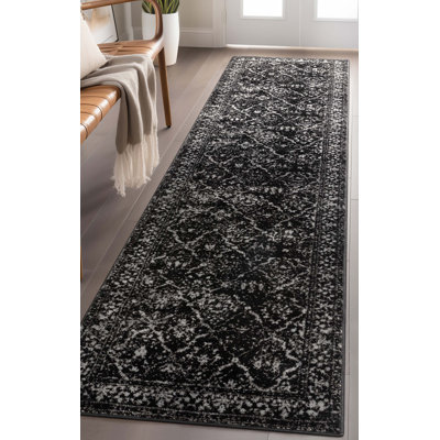  Zazzle Argos Vintage Floral Modern Black Area Rug