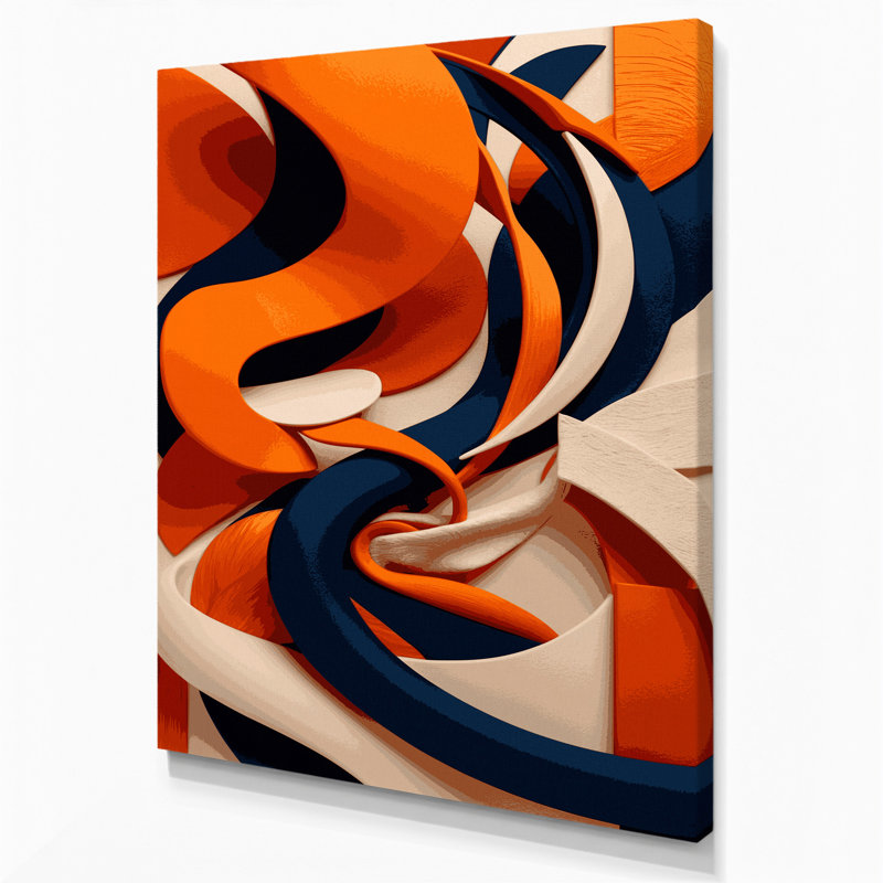"Abstract Shapes" 68, art mural sur toile brune, H 20 po x l 24 po