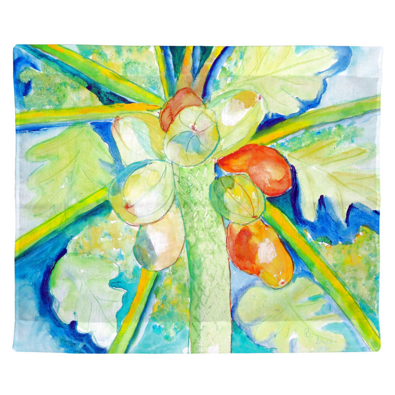 Suspension murale arbre papaye en polyester
