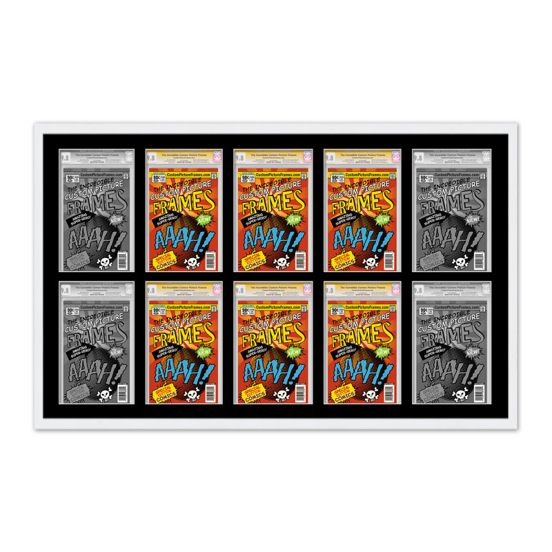 Cadre photo collage, 8,125 po x 13 po, Blanc / noir, 44 po x 28,25 po