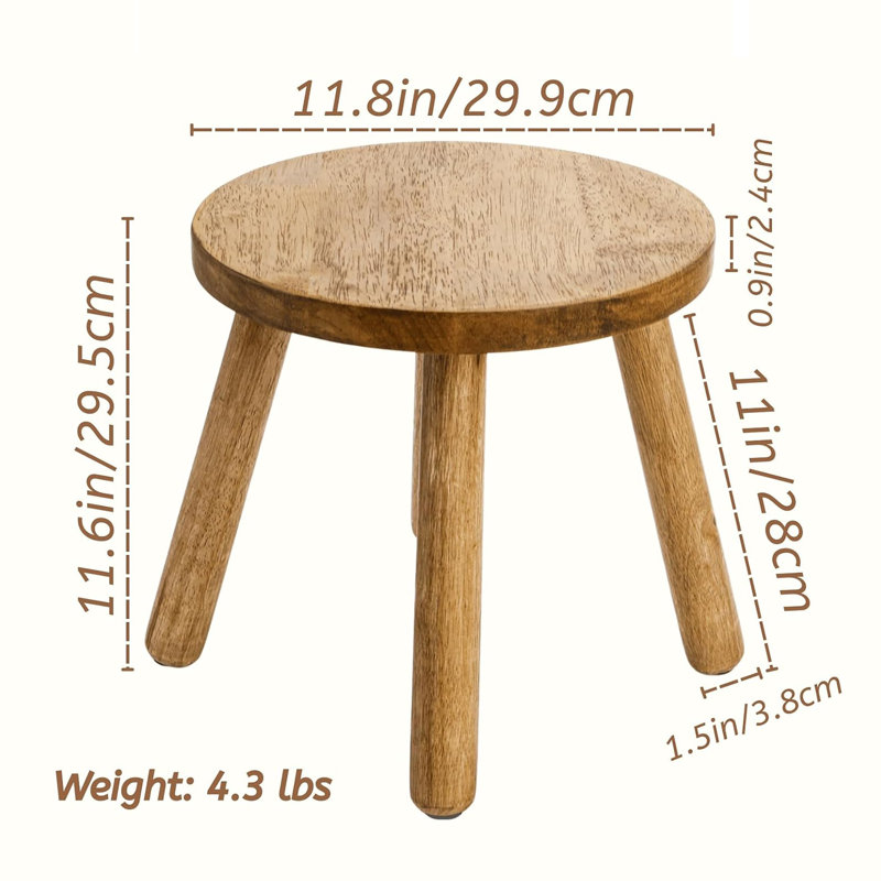 solid wood stool