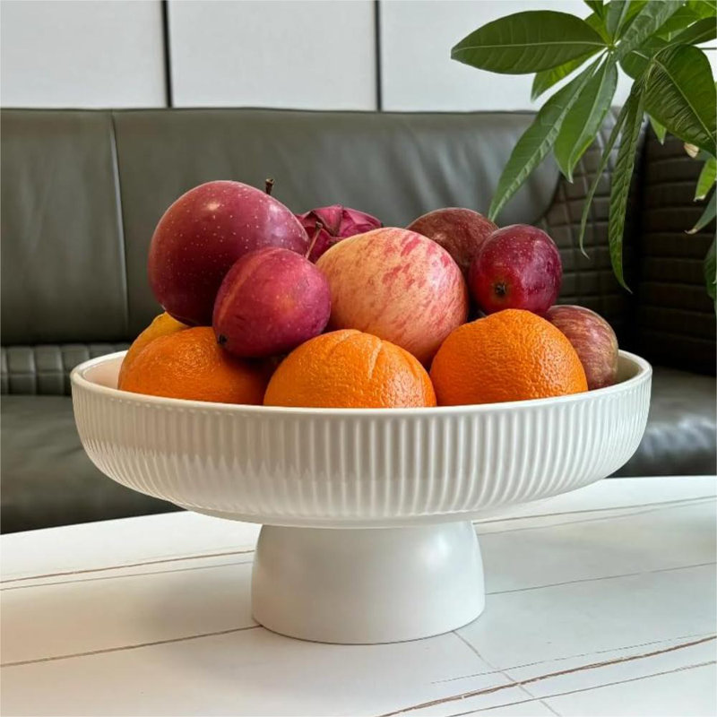Bol à fruits en céramique, bol décoratif de 11 po, grand bol à fruits