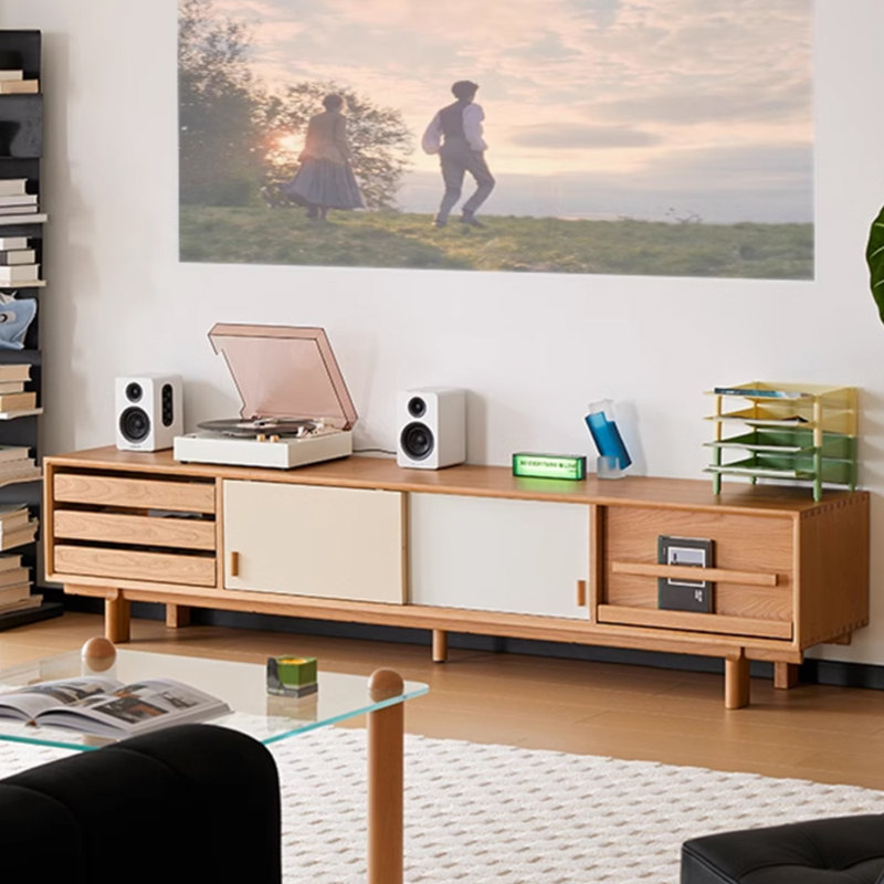 Meuble télé en bois massif personnalité