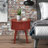 One piece wonderful Gordon round table night stand with Drawer, 1-Pack, Burgundy Finish-357713982
