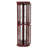 Cherry Display Cabinet, Lights, Tempered Glass Shelves, Mirrored Back Lighted Curio Demonstration With And
