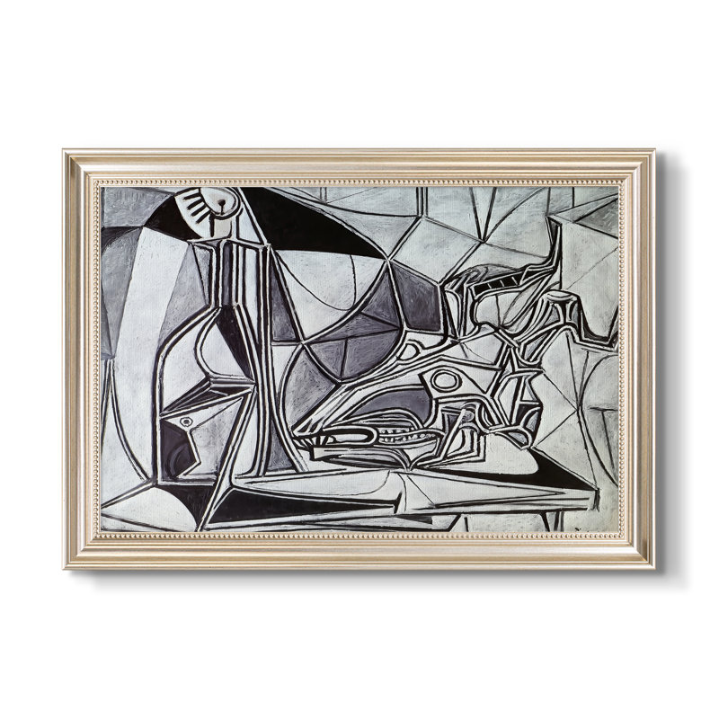 Goat's Skull, Bottle and Candle, 1952 - Pablo Picasso - Toile encadrée sur mesure, 20x28 INNER SIZE, Framed Canvas