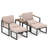 5 Piece Sectional Seating Group with Cushions