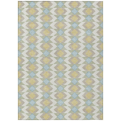 Machine Washable Indoor/Outdoor Chantille ACN2687 Geometric Rug