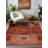 Nomad Spirit Collection Digital Print Cotton-Polyester Blend Red Rug-623301877