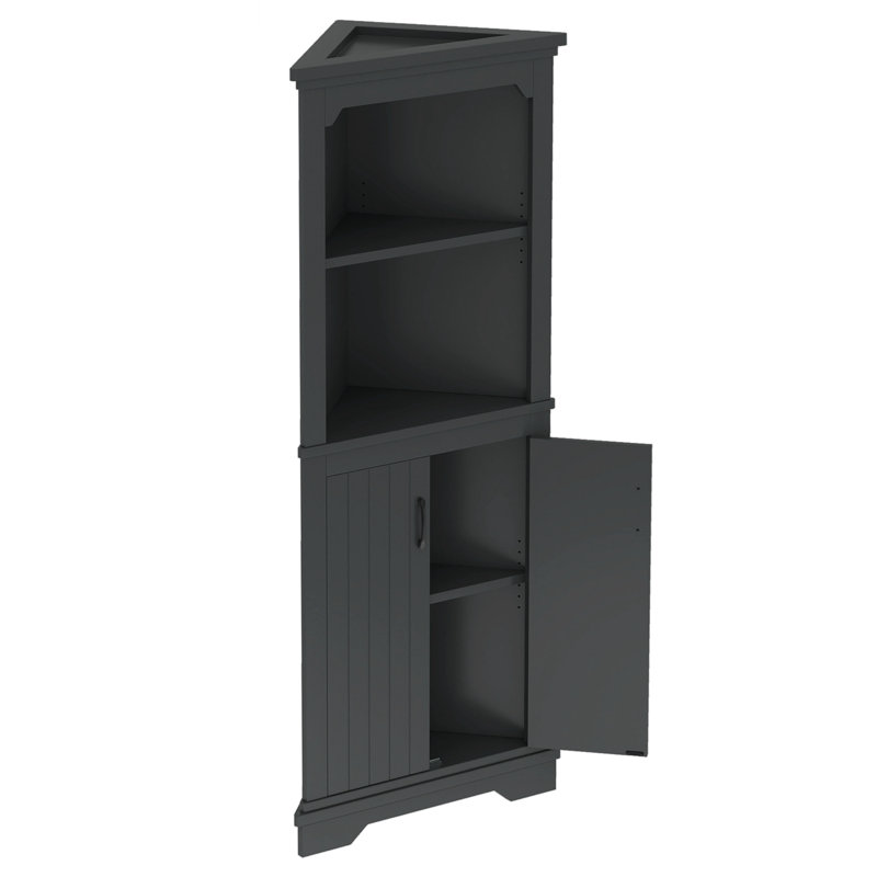 Grande armoire d'angle avec portes, Noir