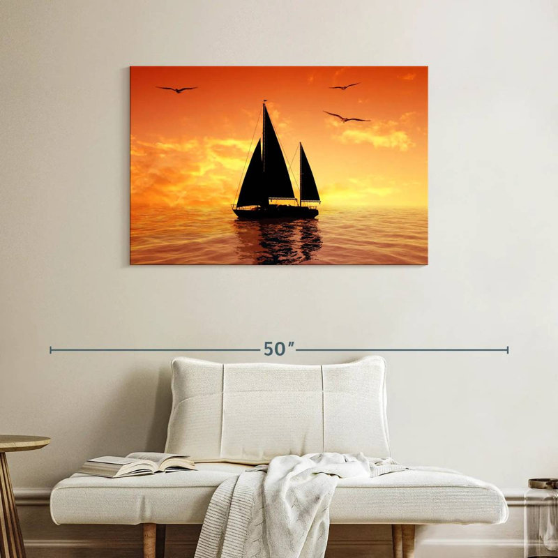 Silhouette de bateau Mehar, H 26 po x l 39 po