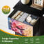 Commode de rangement verticale 4 tiroirs avec tourbillons floraux 3D colorés et pastel arc-en-ciel abstrait avec tiroirs en bois