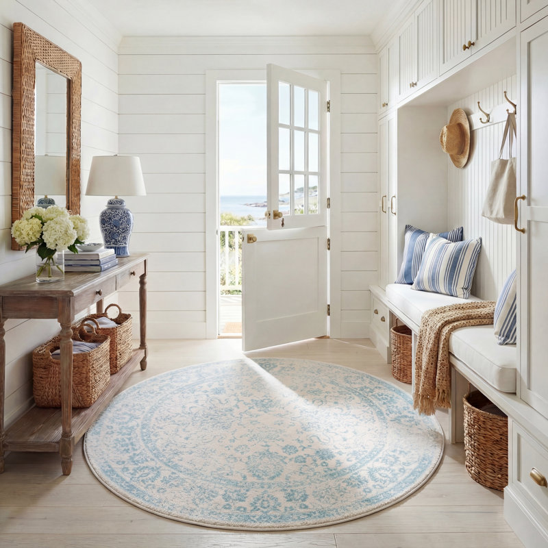 Olius Performance Floral Rug, Round 6'