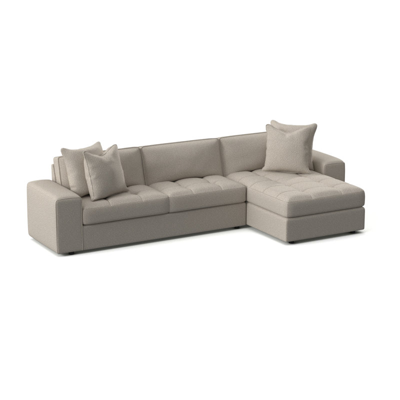 Nest Upholstered L-Shaped Sectional Right Hand Facing, Cream Boucle 1146-002