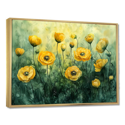 «Gisel Summer Ranunculus Flowers In The Country Side I», art mural Renoncule