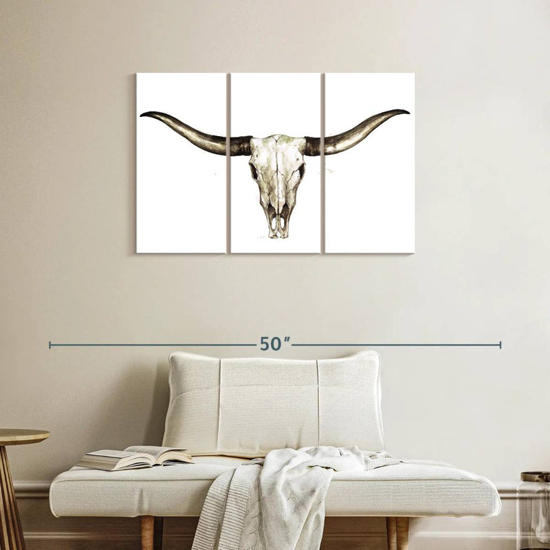 Crâne Kerner Longhorn, H 24 po x l 38 po