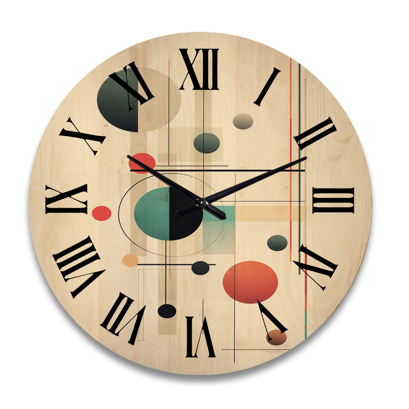 Horloge murale géométrique moderne en bois, Très grand