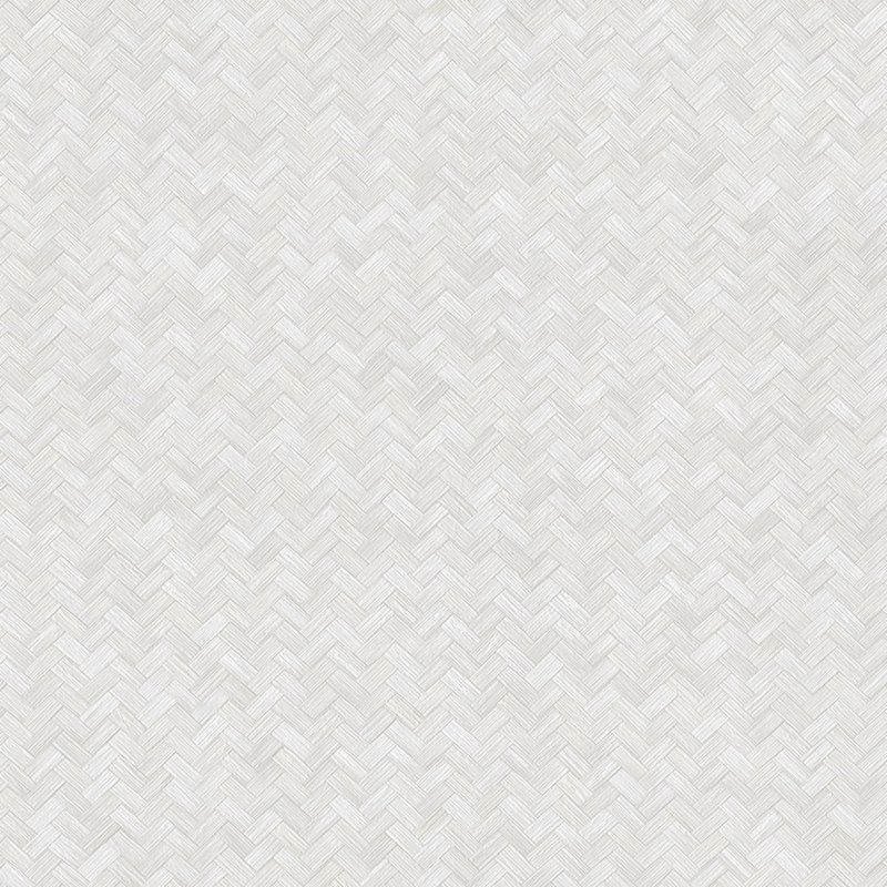Papier peint à motif de chevron en jute, motif géométrique tressé en relief profond, Ivoire