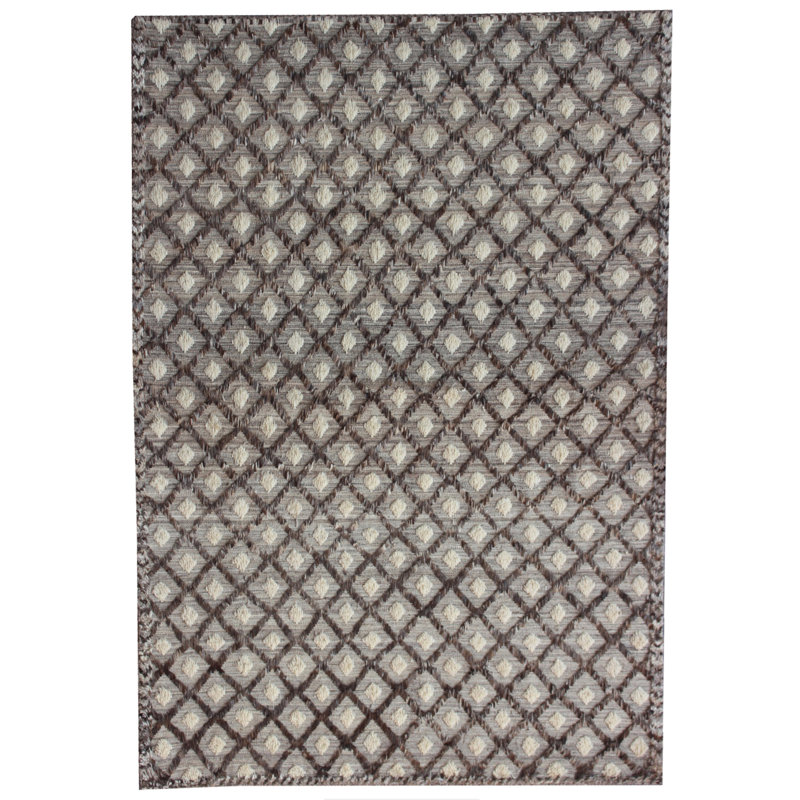 Rectangle 204 cm x 301 cm Geometric Hand Knotted Area Rug