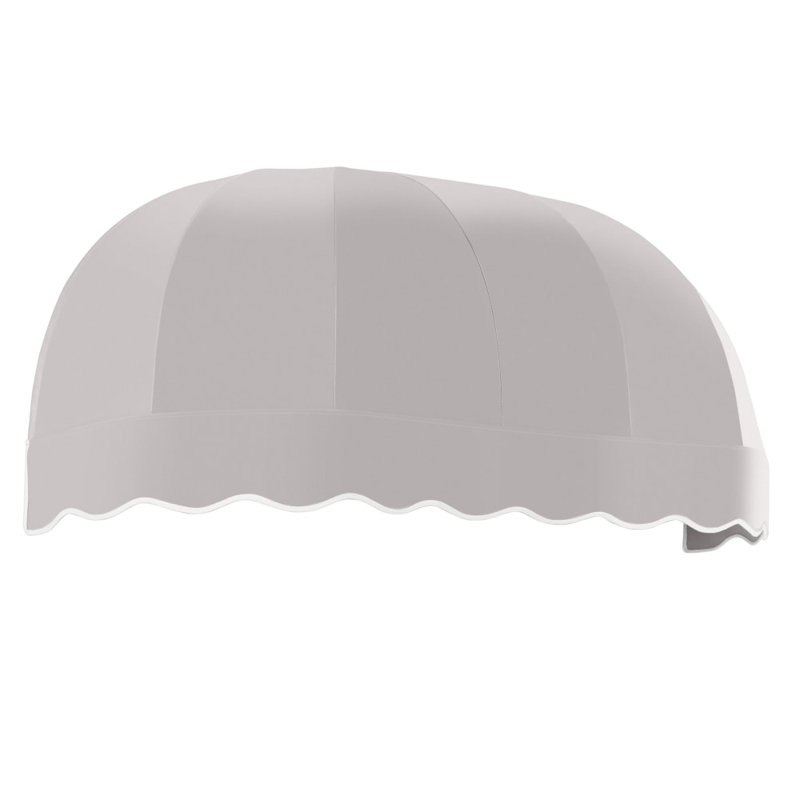 Awntech Chicago Acrylic Fabric Fixed Awning, 33.25" H x 124.5" W x 26.25" D, Gray